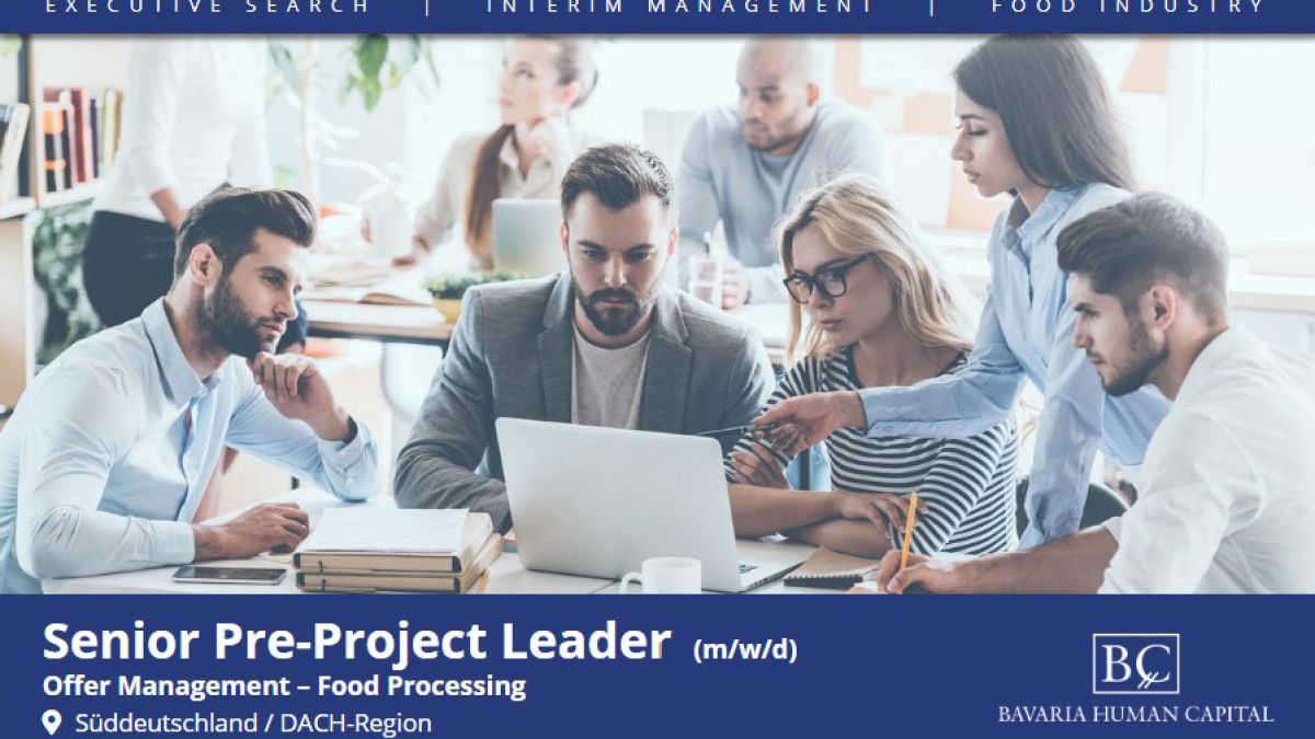 Senior Process Project Leader (m/w/d) Pre-Project – Food Processing